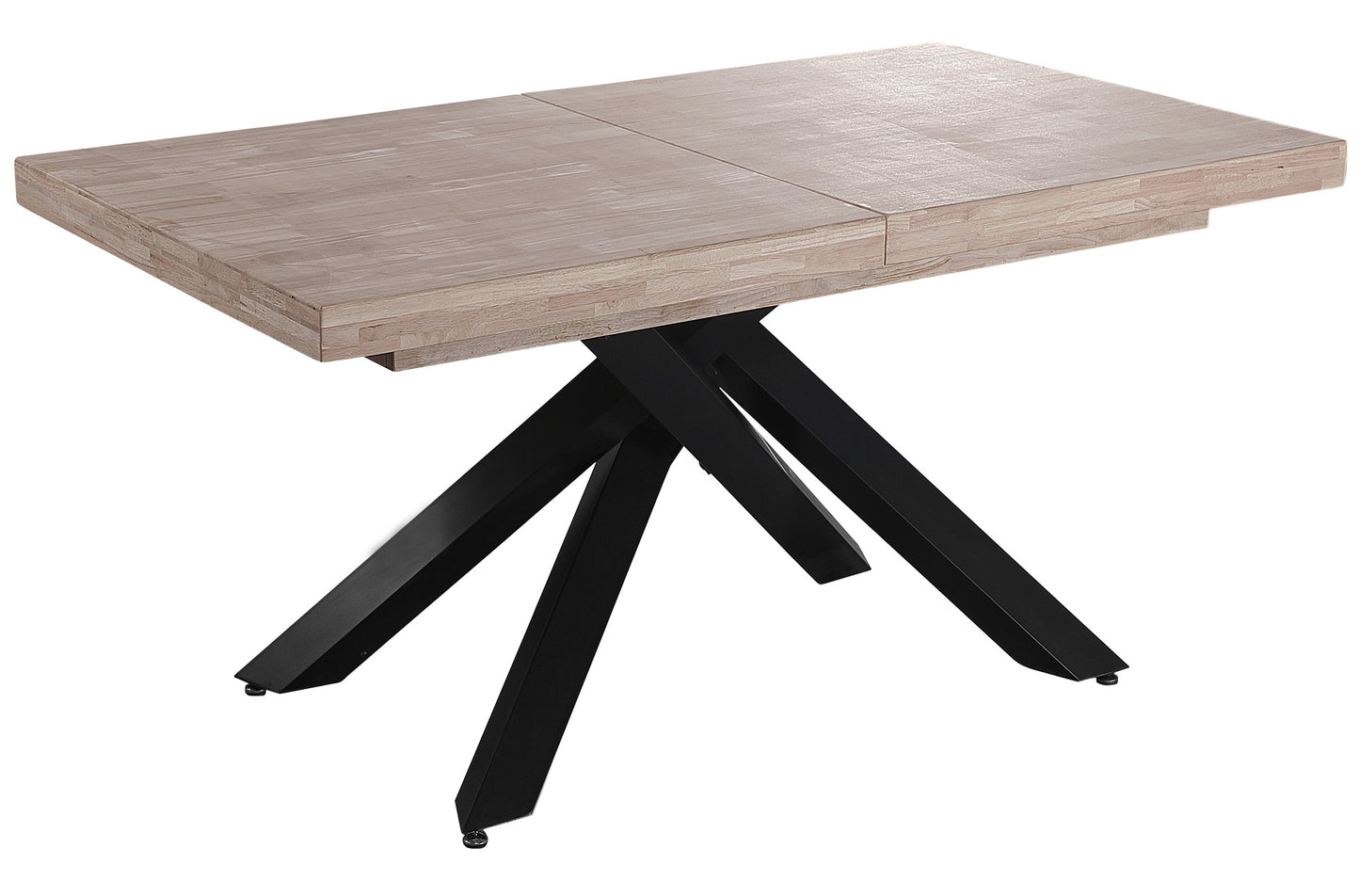 MESA COMEDOR EXTENSIBLE CHICAGO 160/200/240 x 90 CM ROBLE HONEY / NEGRO