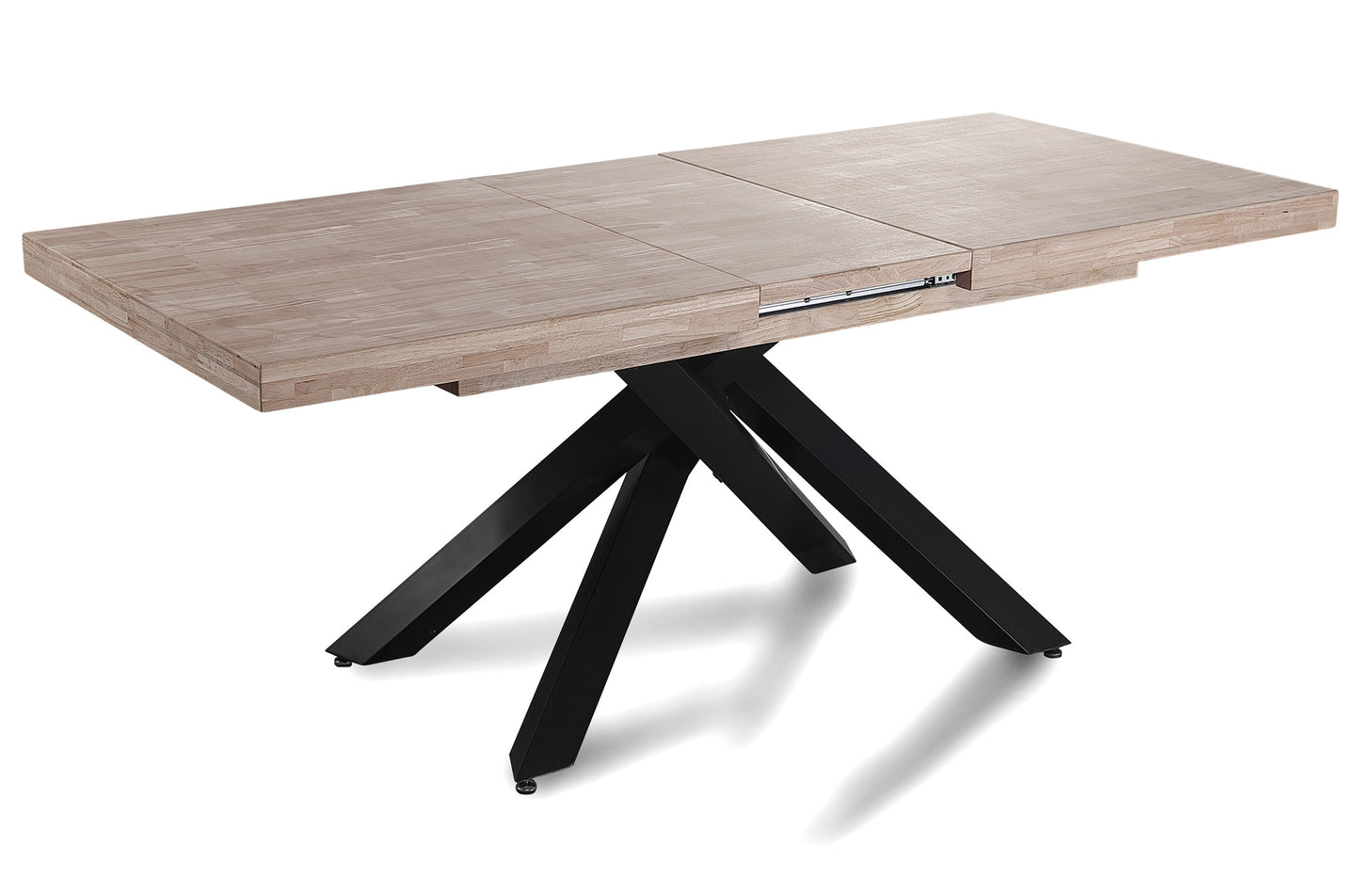 MESA COMEDOR EXTENSIBLE CHICAGO 160/200/240 x 90 CM ROBLE HONEY / NEGRO