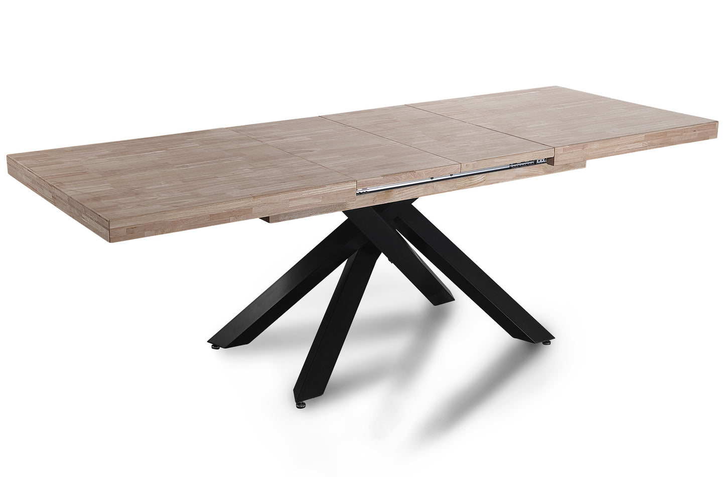 MESA COMEDOR EXTENSIBLE CHICAGO 160/200/240 x 90 CM ROBLE HONEY / NEGRO