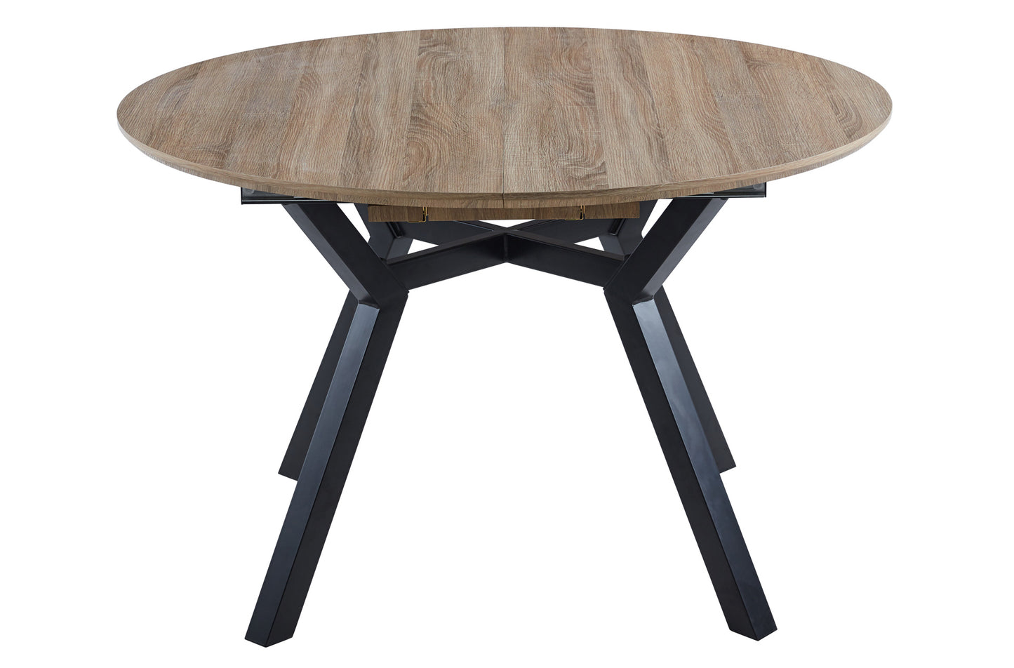 MESA COMEDOR REDONDA EXTENSIBLE CAIRO 120/160 CM OAK / NEGRO