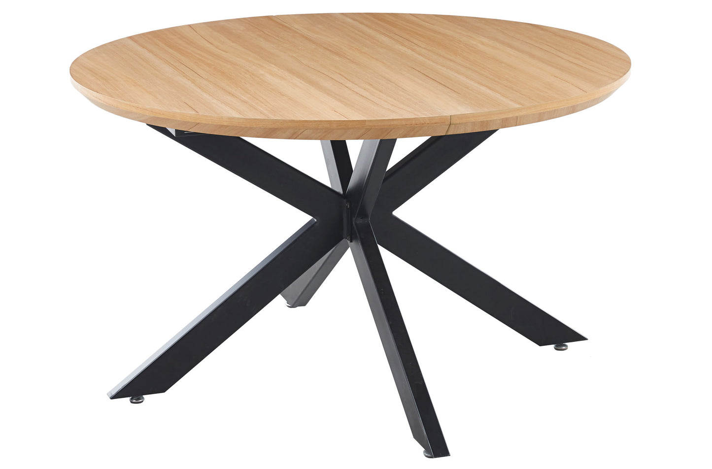 MESA COMEDOR REDONDA EXTENSIBLE MANAOS 130/170/210 x 130 CM OAK / NEGRO