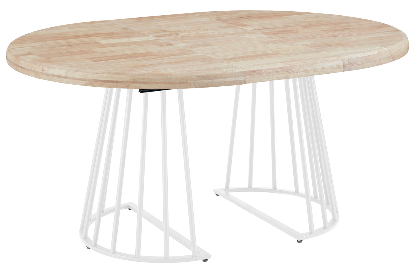 MESA COMEDOR REDONDA EXTENSIBLE 120/160/200 CM PATAGONIA NORDISH / BLANCO