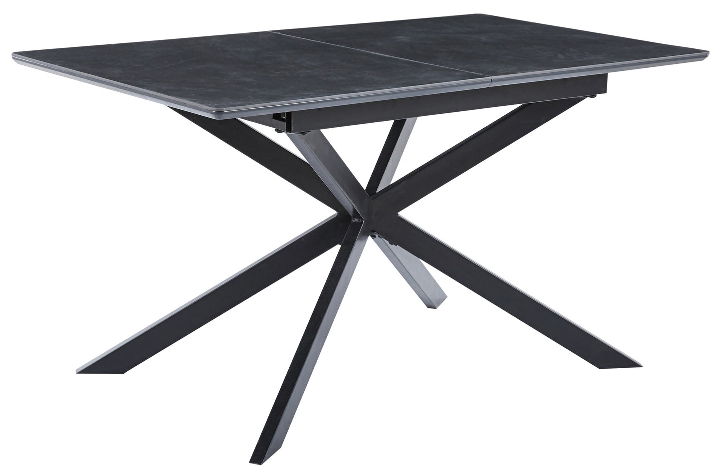 MESA COMEDOR EXTENSIBLE GINEBRA 140/180 X 80 CM CERAMIC NEGRO / NEGRO
