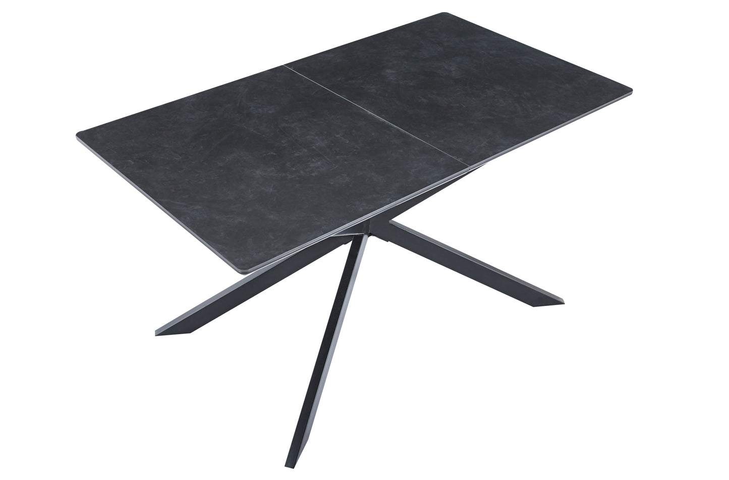 MESA COMEDOR EXTENSIBLE GINEBRA 140/180 X 80 CM CERAMIC NEGRO / NEGRO