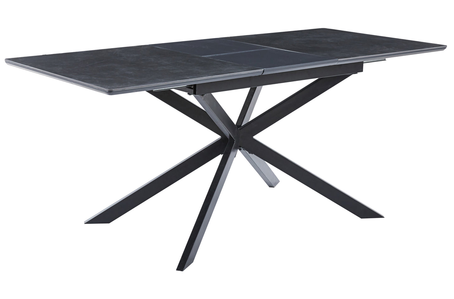 MESA COMEDOR EXTENSIBLE GINEBRA 140/180 X 80 CM CERAMIC NEGRO / NEGRO