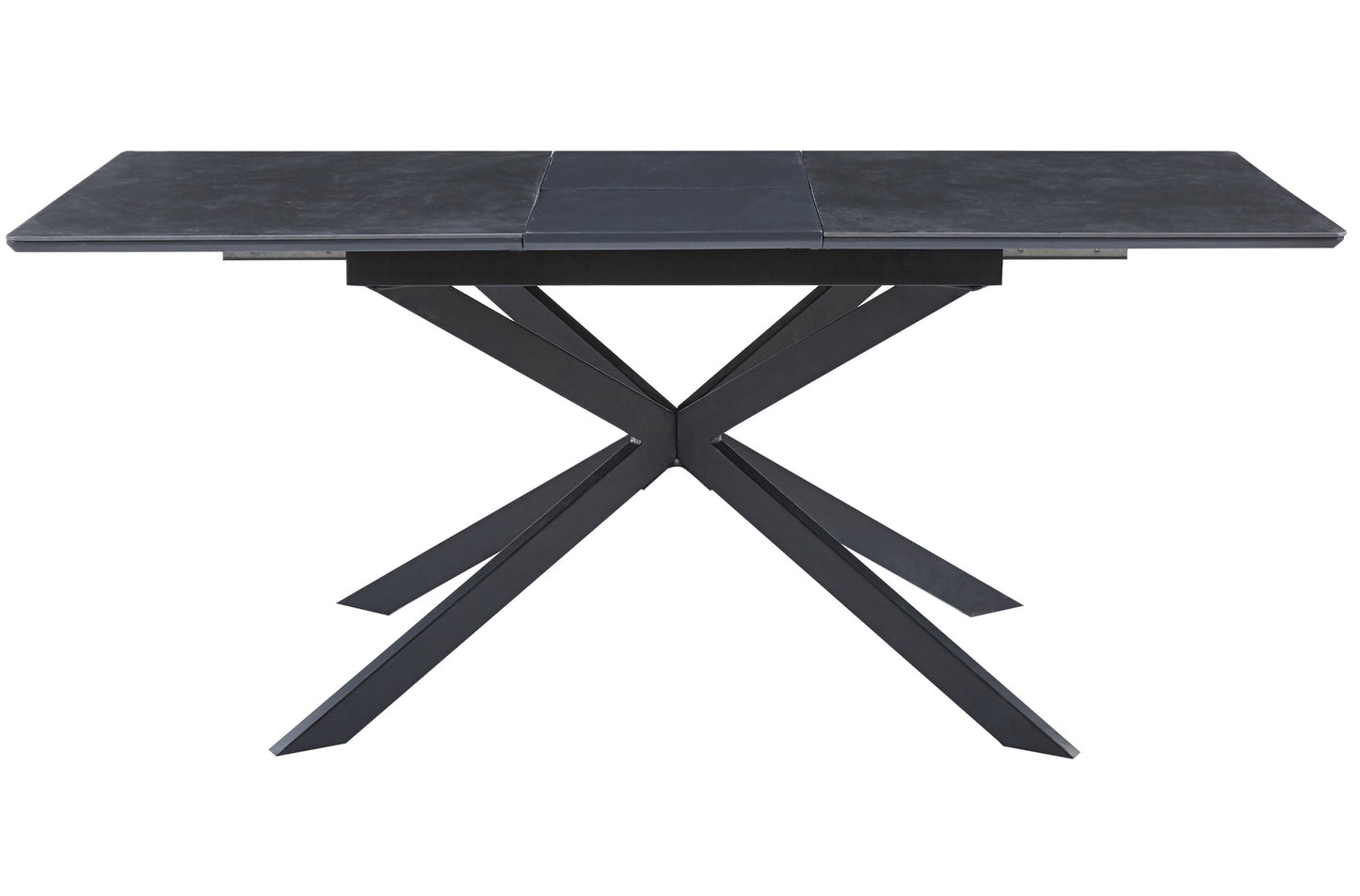 MESA COMEDOR EXTENSIBLE GINEBRA 140/180 X 80 CM CERAMIC NEGRO / NEGRO
