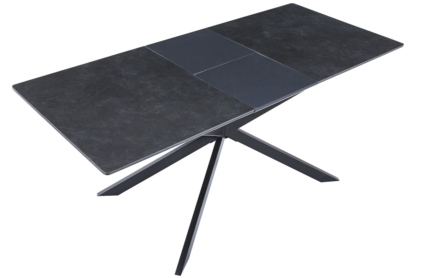 MESA COMEDOR EXTENSIBLE GINEBRA 140/180 X 80 CM CERAMIC NEGRO / NEGRO