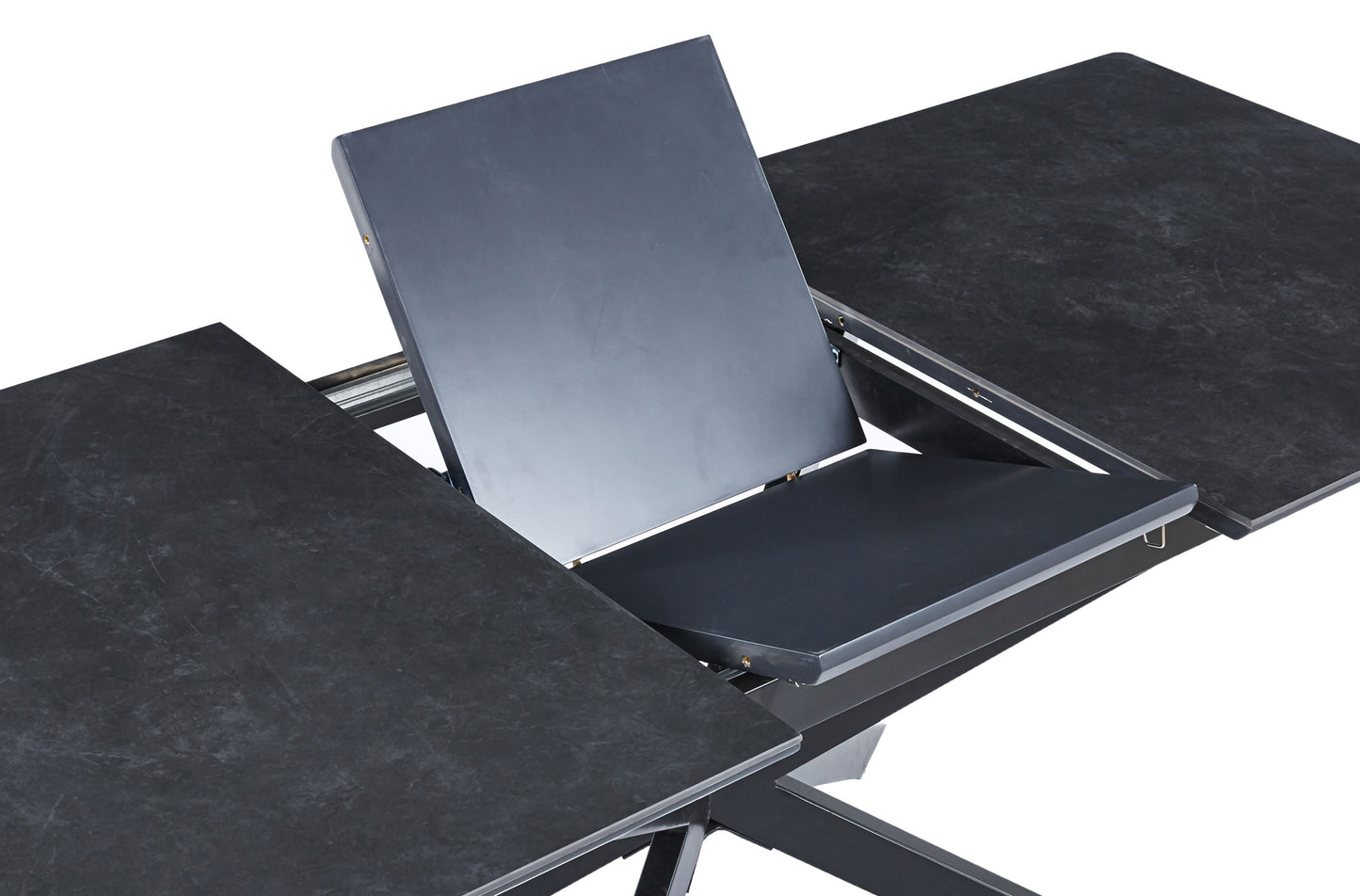 MESA COMEDOR EXTENSIBLE GINEBRA 140/180 X 80 CM CERAMIC NEGRO / NEGRO