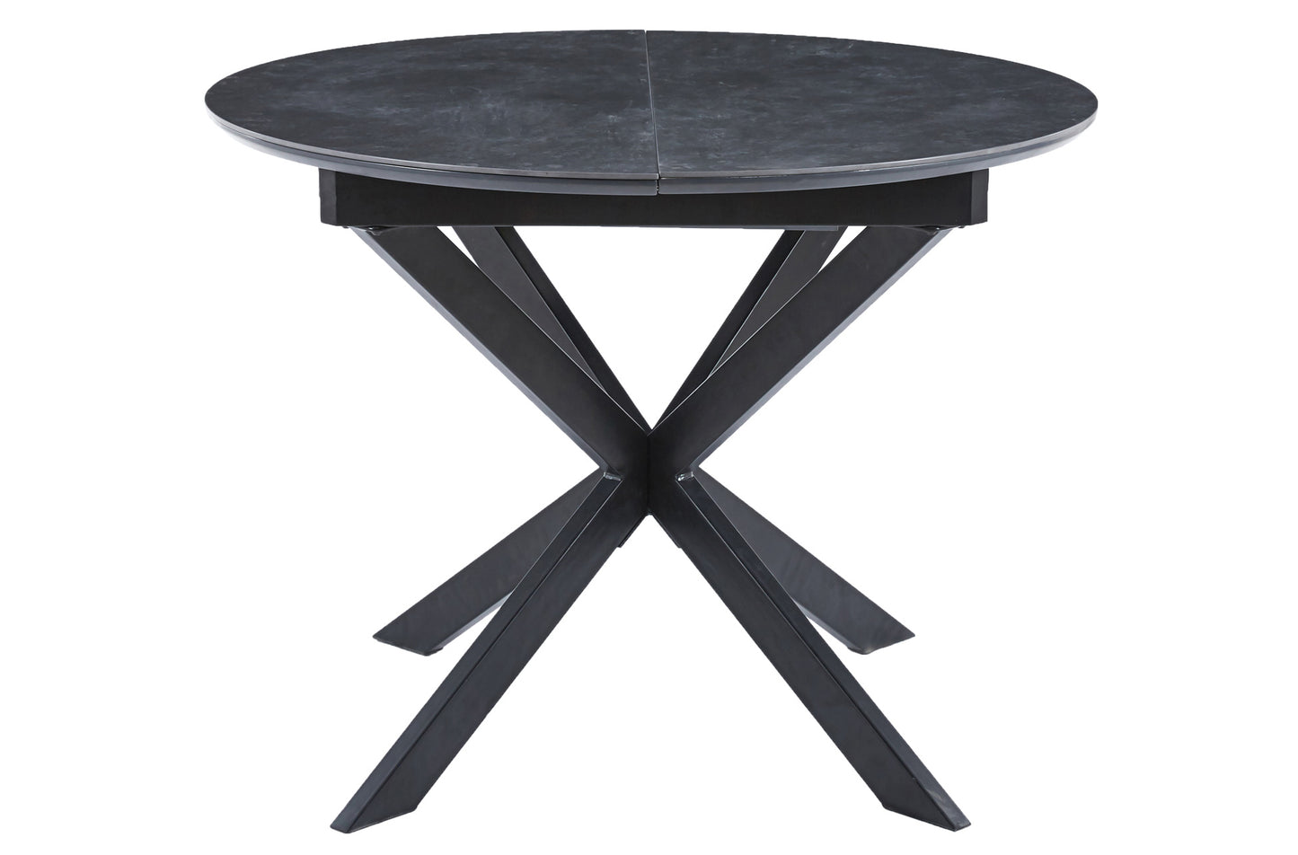MESA COMEDOR REDONDA EXTENSIBLE POMPEYA 100/140 CM CERAMIC NEGRO / NEGRO