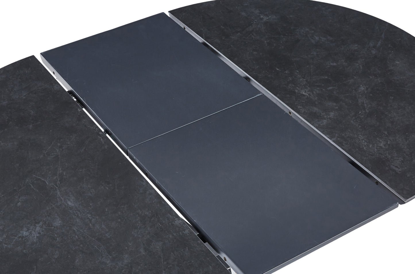 MESA COMEDOR REDONDA EXTENSIBLE POMPEYA 100/140 CM CERAMIC NEGRO / NEGRO