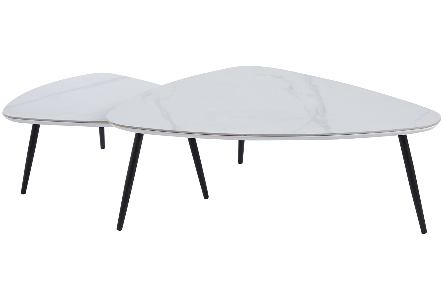 MESA CENTRO NIDO YANG CERAMIC BLANCO / NEGRO
