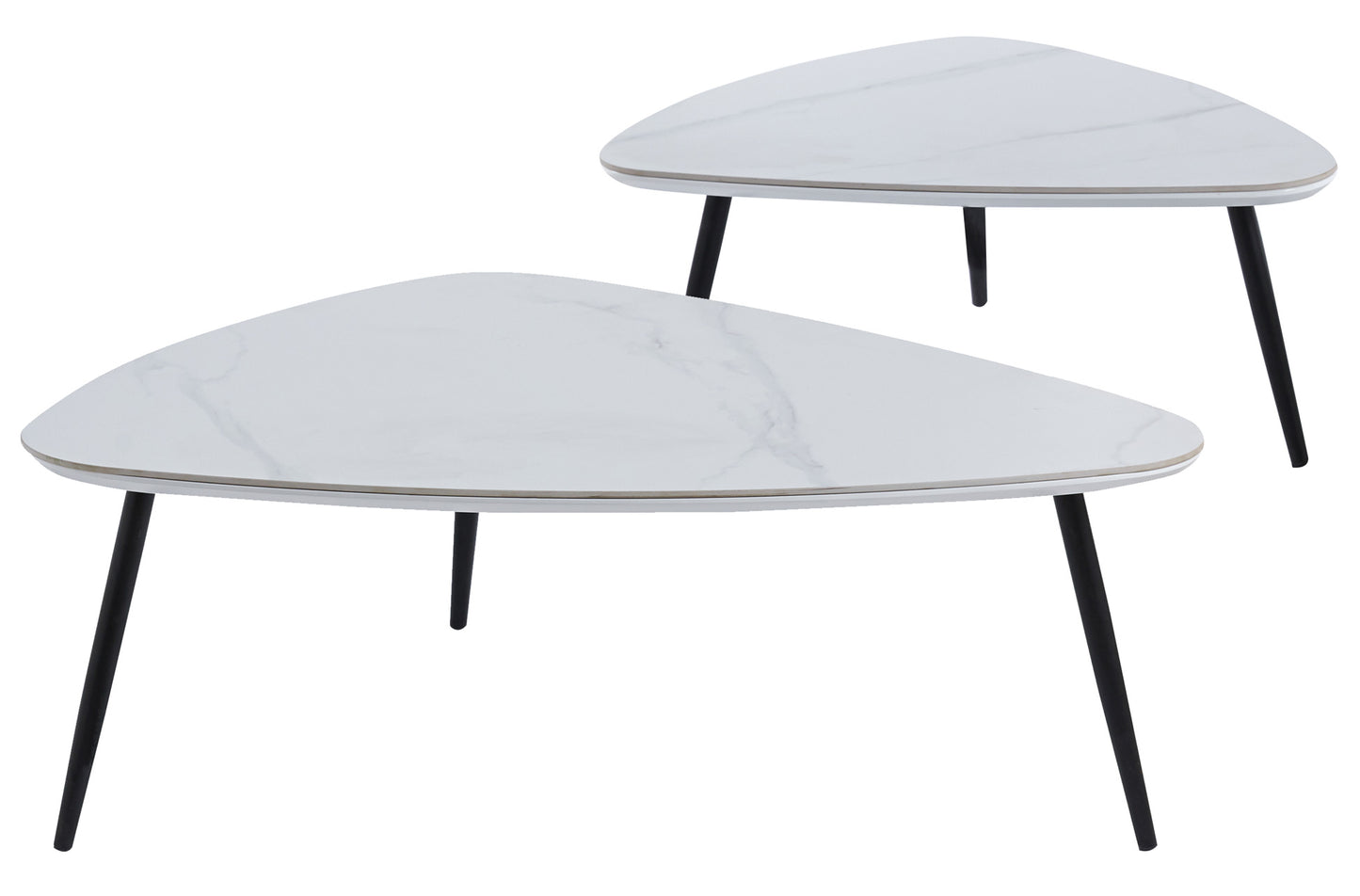 MESA CENTRO NIDO YANG CERAMIC BLANCO / NEGRO