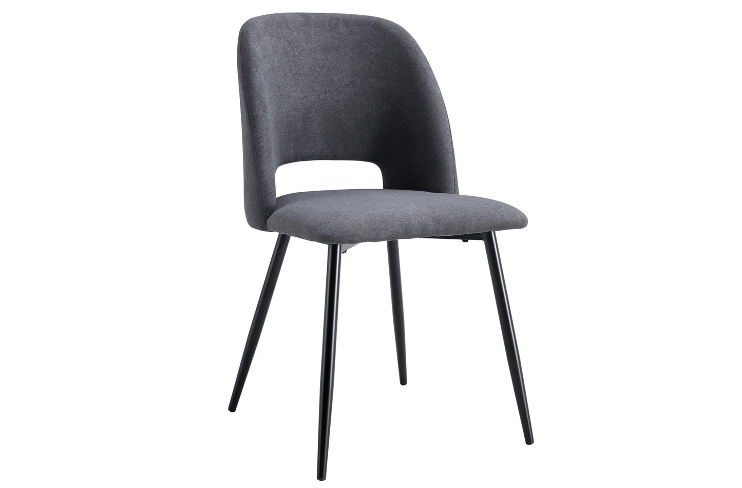PACK x2 - SILLA COMEDOR HORUS TEJIDO GRIS / NEGRO