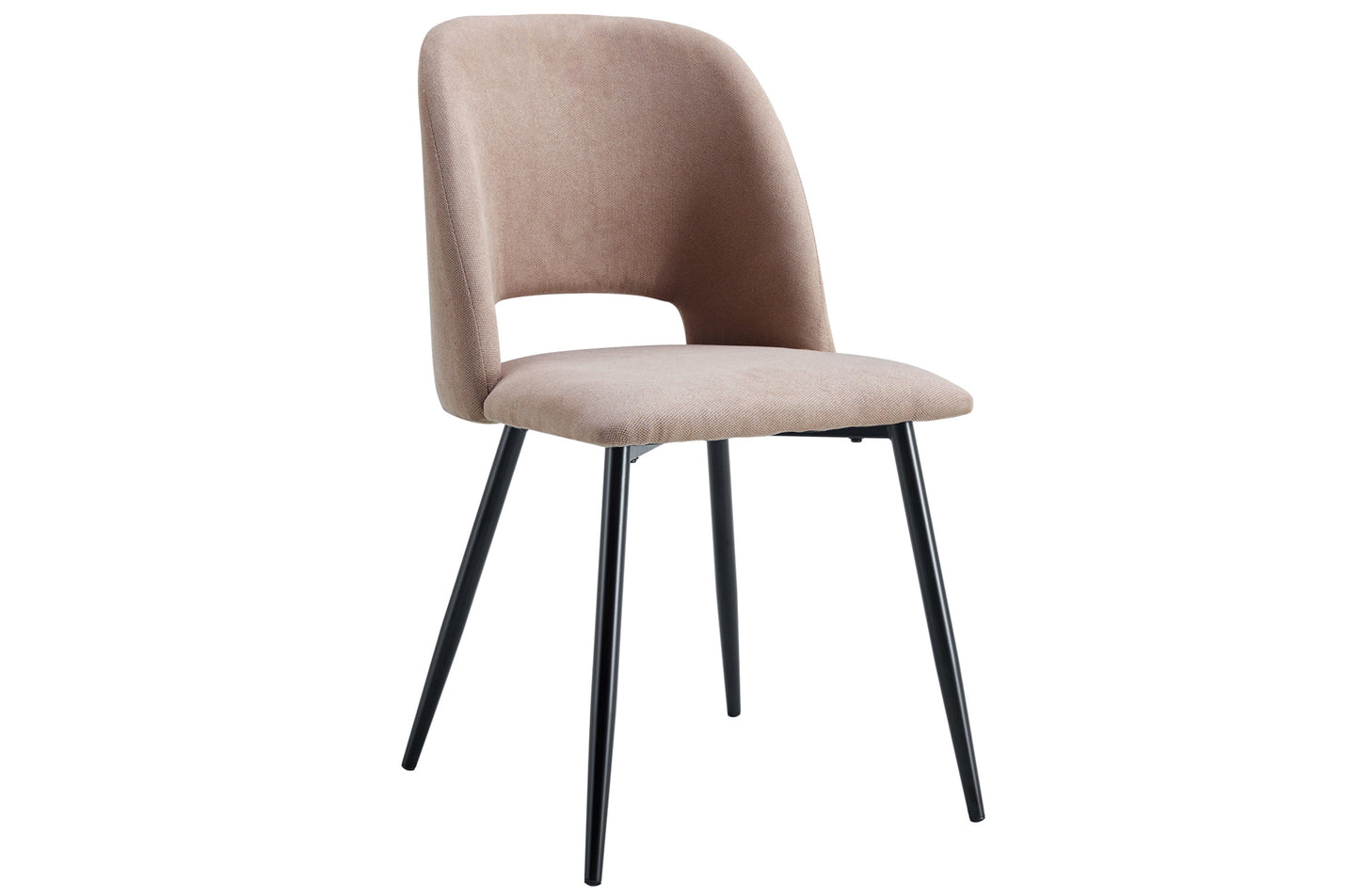 PACK x2 - SILLA COMEDOR HORUS TEJIDO BEIGE / NEGRO
