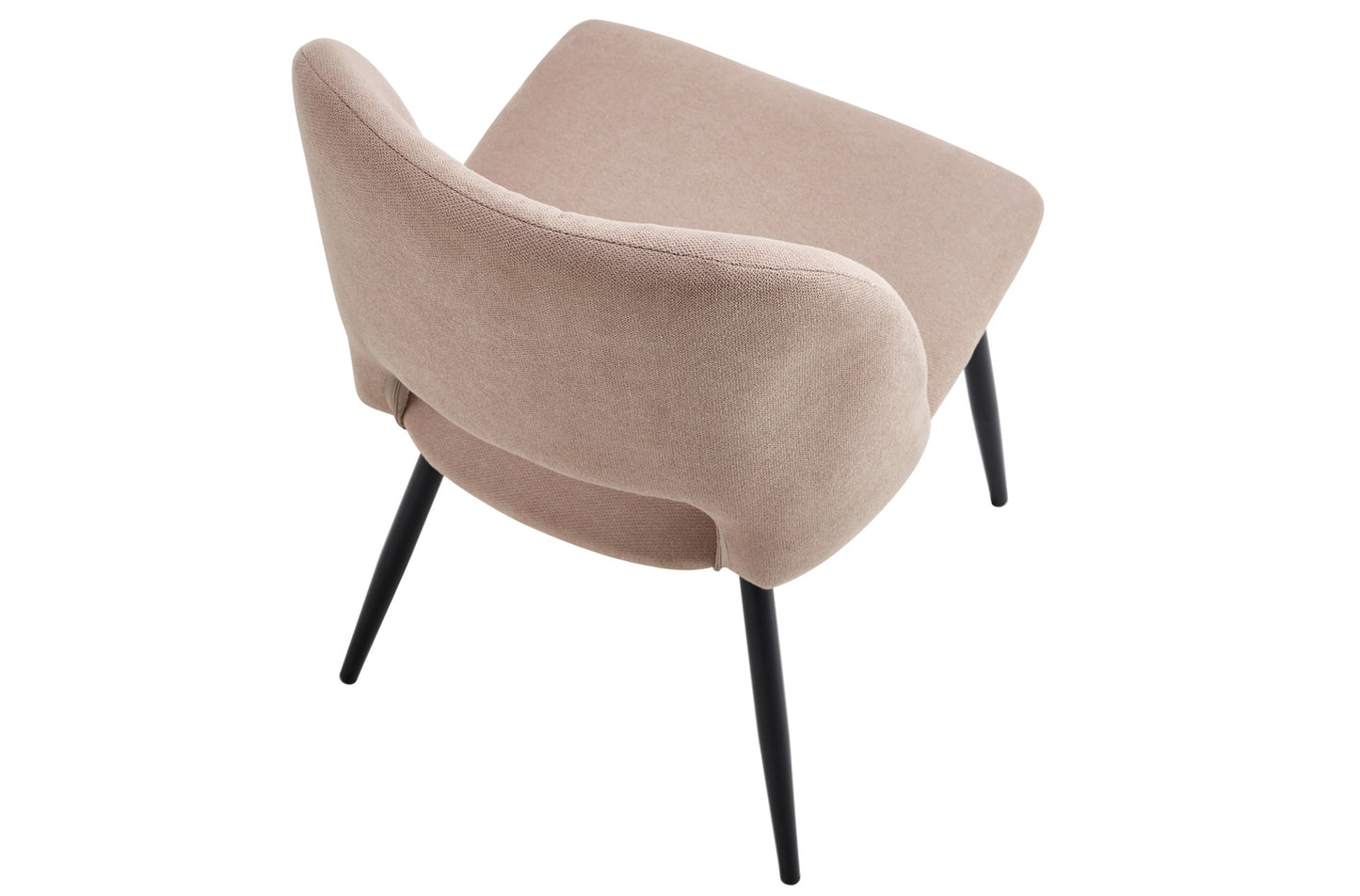 PACK x2 - SILLA COMEDOR HORUS TEJIDO BEIGE / NEGRO