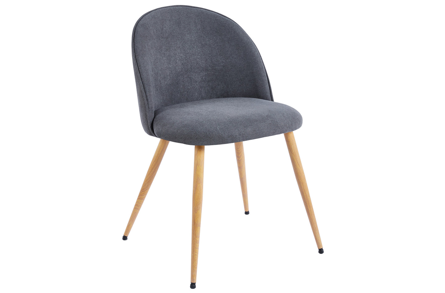 PACK x2 - SILLA COMEDOR HERA TEJIDO GRIS / OAK