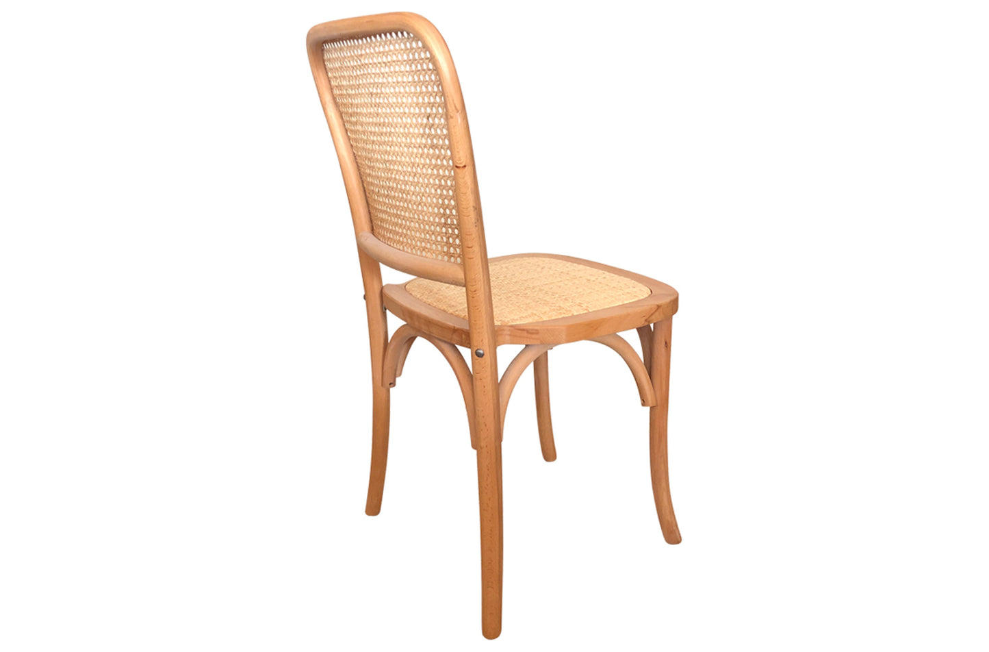 PACK x2 - SILLA COMEDOR MADERA MEDUSA NATURAL CLARO / RATTAN