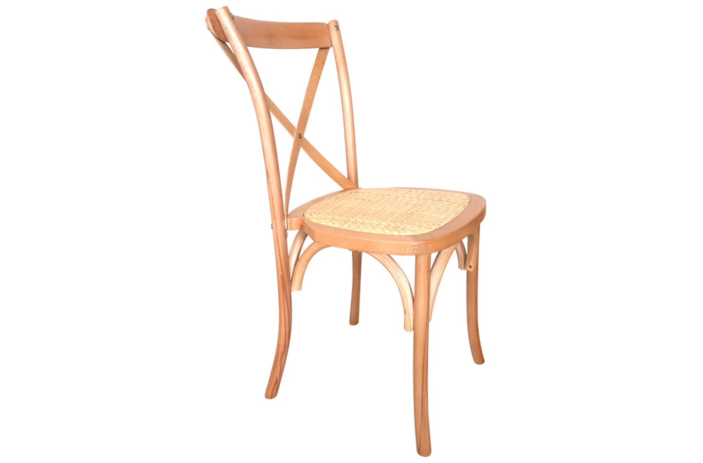 PACK x2 - SILLA COMEDOR MADERA POSEIDON NATURAL CLARO / RATTAN