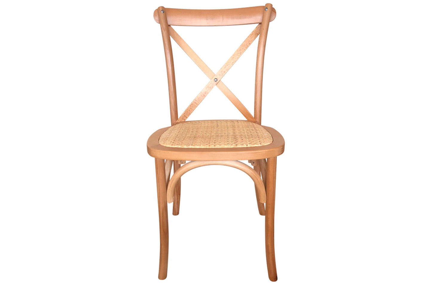 PACK x2 - SILLA COMEDOR MADERA POSEIDON NATURAL CLARO / RATTAN