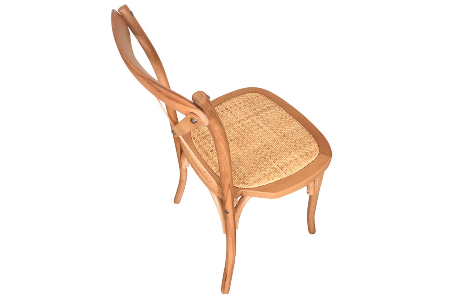 PACK x2 - SILLA COMEDOR MADERA POSEIDON NATURAL CLARO / RATTAN