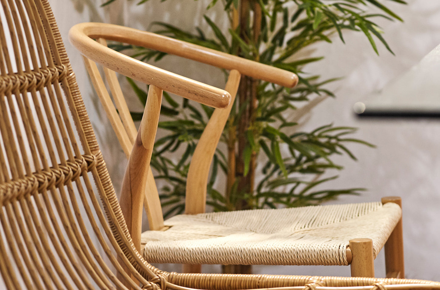 PACK x2 - SILLA COMEDOR MADERA HADES NATURAL CLARO / CUERDA