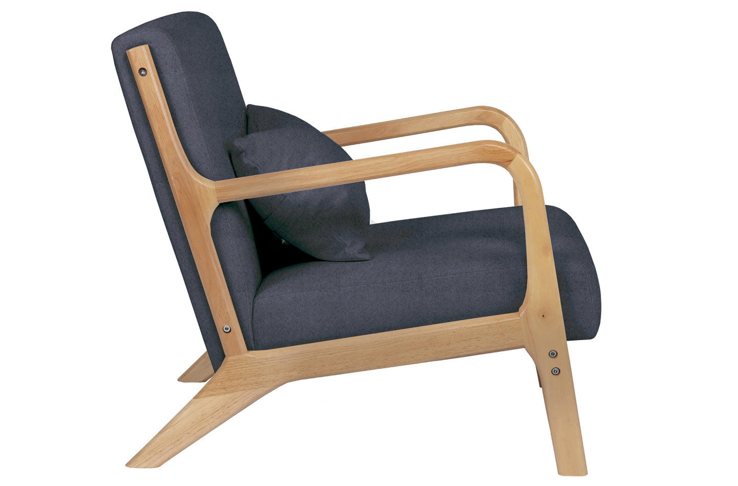 BUTACA ATLAS TEJIDO GRIS / MADERA