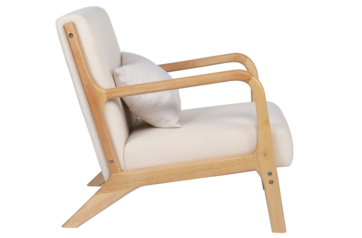 BUTACA ATLAS MICROFIBRA BEIGE / MADERA