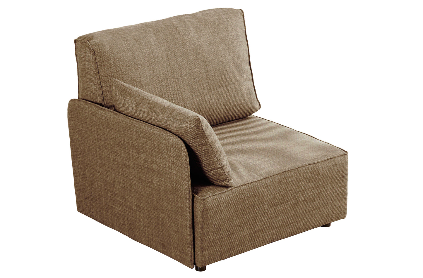 MODULO CON RESPALDO Y BRAZO LATERAL 93 x 93 CM SOFÁ MODULAR BARDOT TEJIDO BEIGE