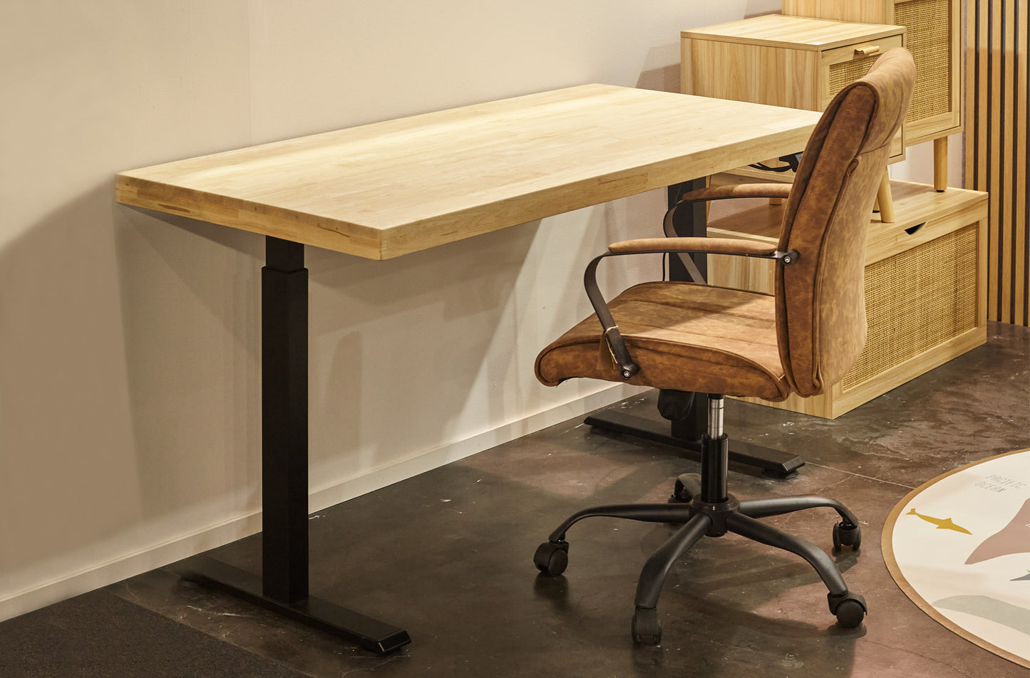 MESA ESCRITORIO / DESPACHO MOTORIZADA ELEVABLE GUTENBERG 140 x 70 CM NORDISH / NEGRO