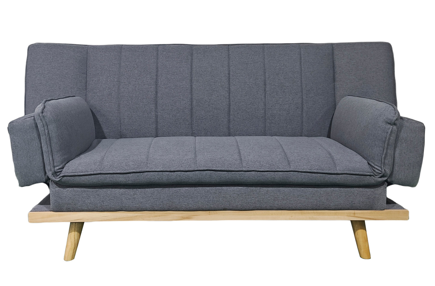 PACK x4 - SILLA COMEDOR HERMES TEJIDO GRIS / OAK