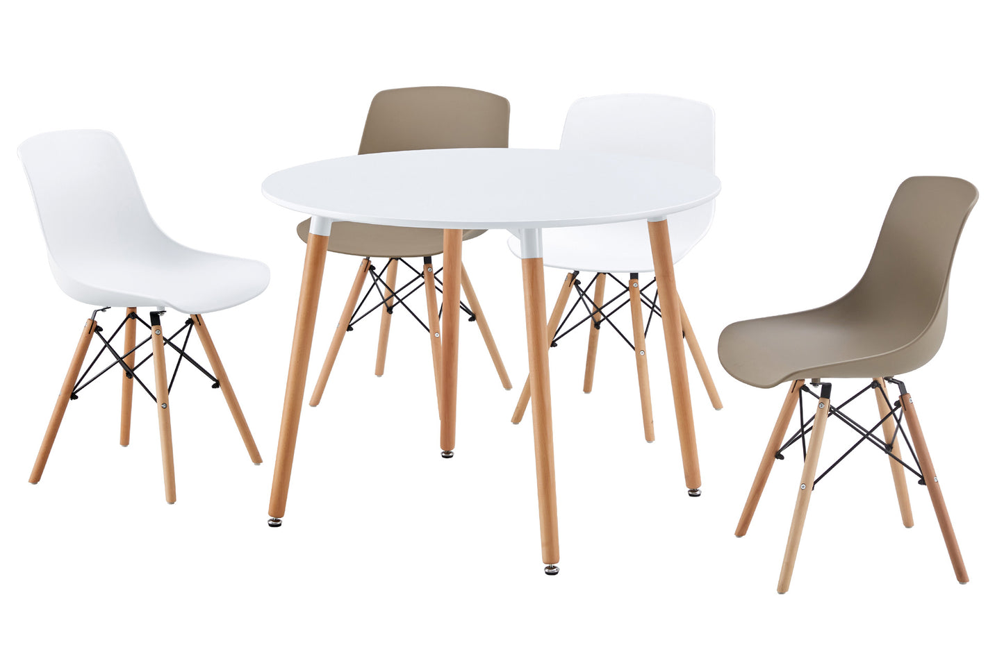 MESA REDONDA FIJA HANOI 100 CM BLANCO / HAYA