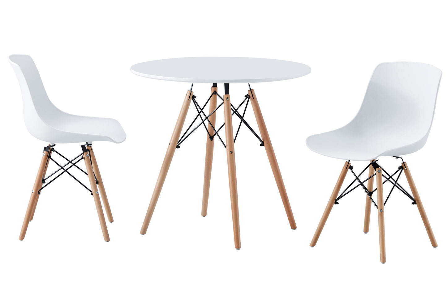MESA REDONDA BOMBAI 80 CM BLANCO / HAYA
