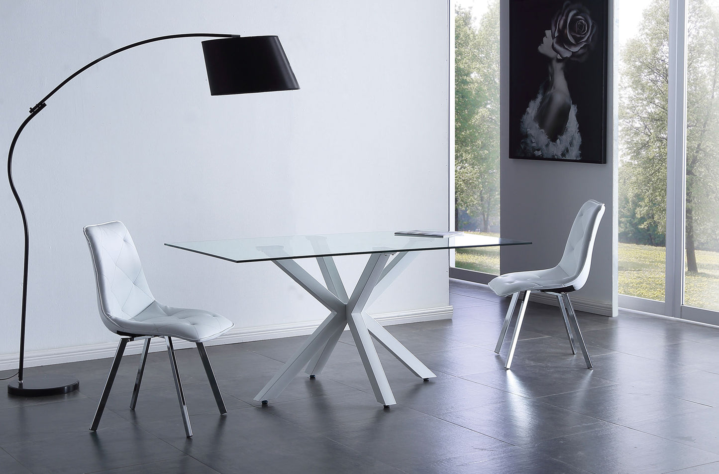 MESA COMEDOR FIJA WASHINGTON 160 x 90 CM BLANCO