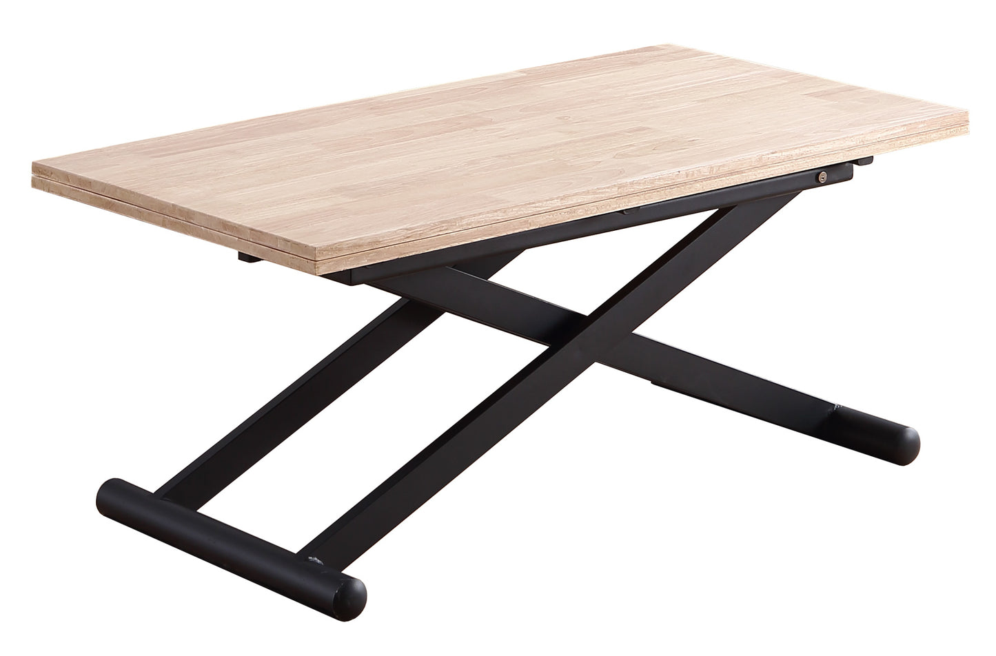 MESA CENTRO ELEVABLE Y EXTENSIBLE OASIS 110 x 57 CM ROBLE NORDISH / NEGRO