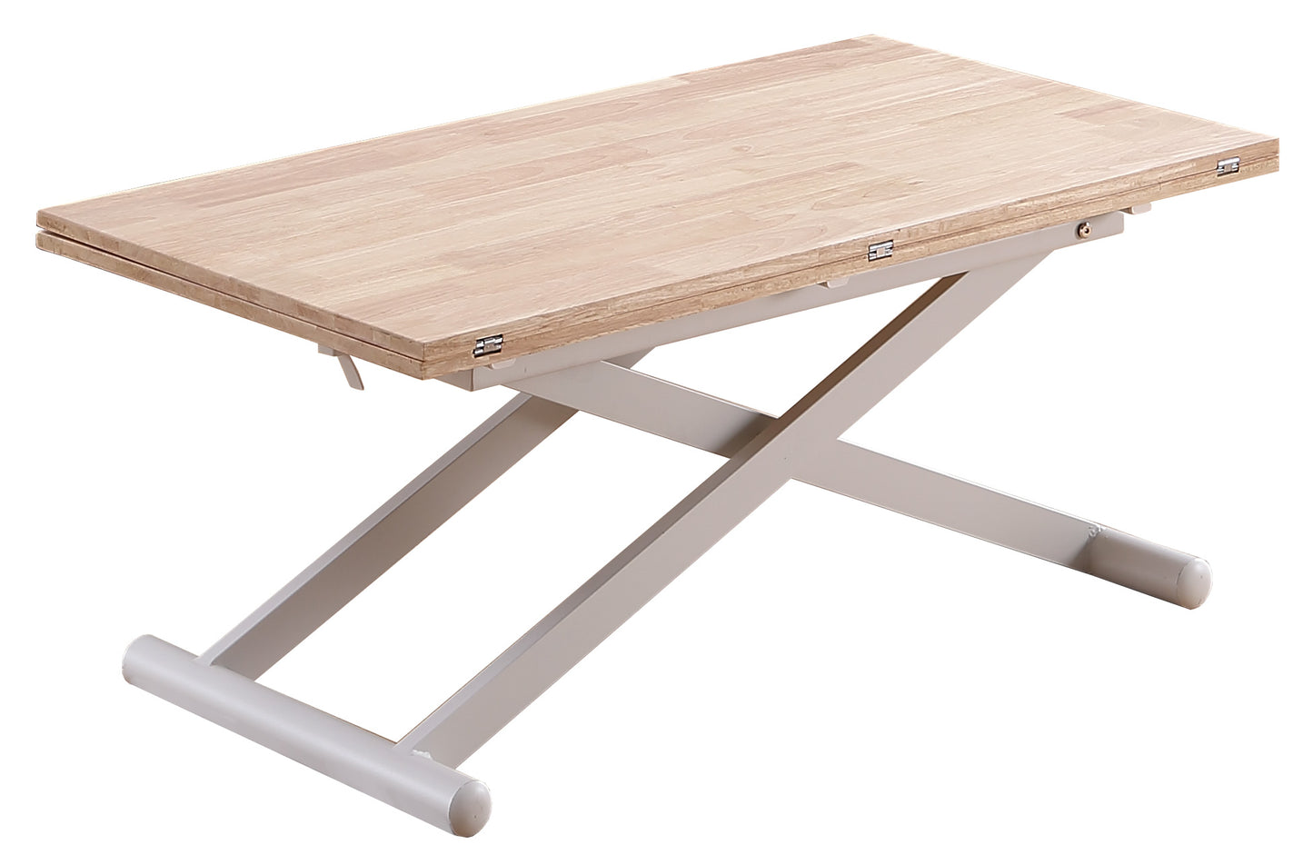 MESA CENTRO ELEVABLE Y EXTENSIBLE OASIS 110 X 57 CM ROBLE NORDISH / BLANCO
