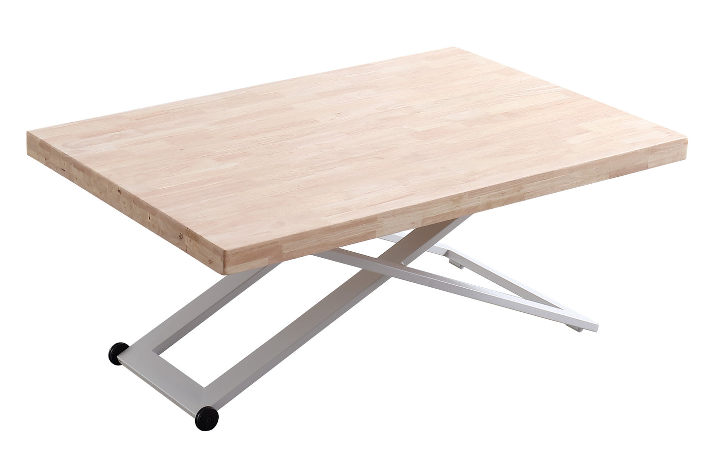 MESA CENTRO ELEVABLE NIEBLA 120 x 80 CM ROBLE NORDISH / BLANCO