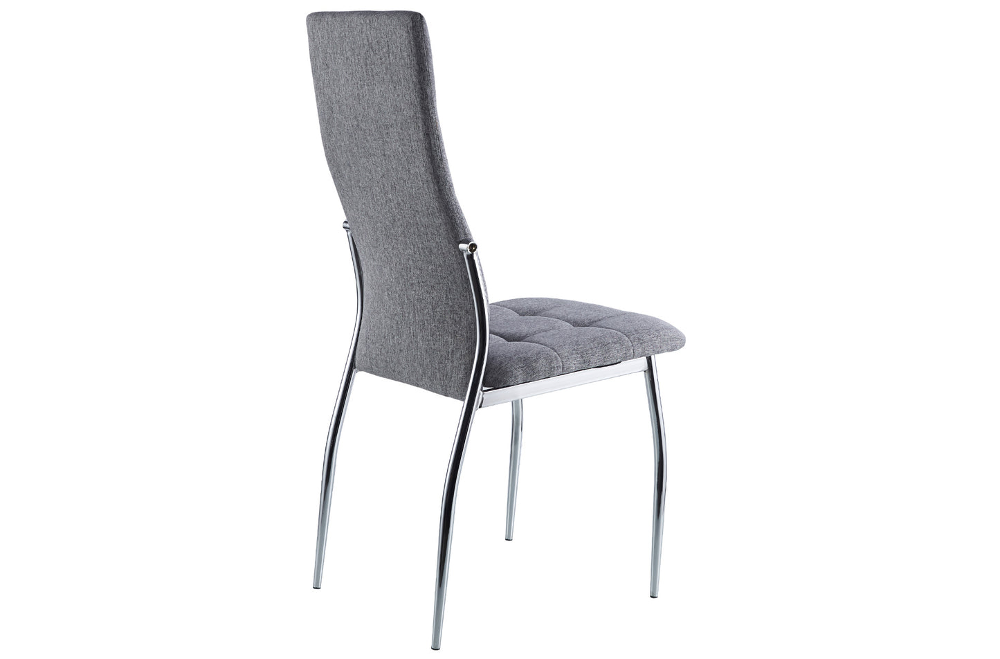 PACK x4 - SILLA COMEDOR AFRODITA TEJIDO GRIS / CROMO