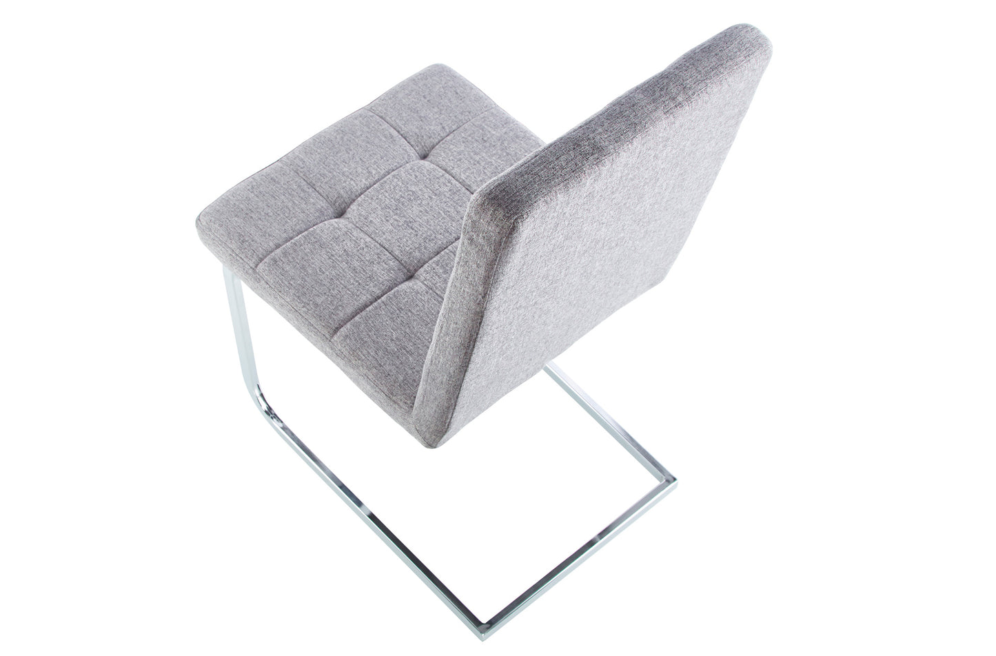 PACK x4 - SILLA COMEDOR ANUBIS SÍMIL TEJIDO GRIS / CROMO