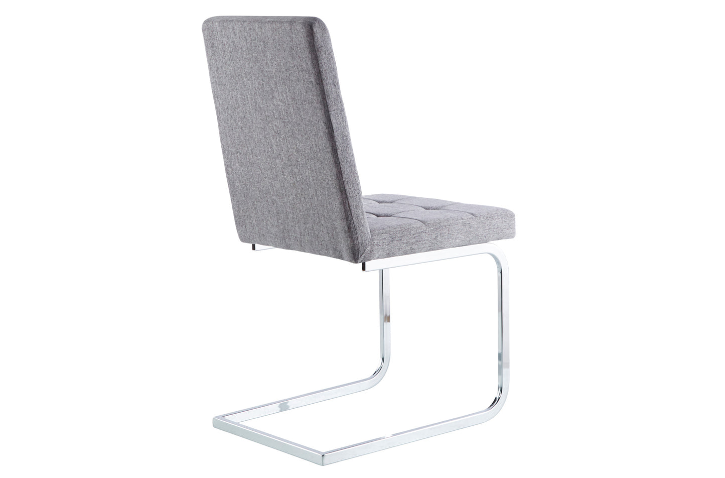 PACK x4 - SILLA COMEDOR ANUBIS SÍMIL TEJIDO GRIS / CROMO