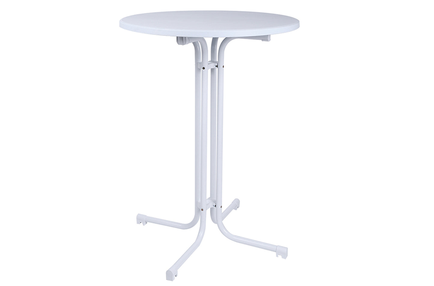 MESA ALTA PLEGABLE EVENTOS CÓCTEL - 80 CM BLANCO + FUNDA BLANCA