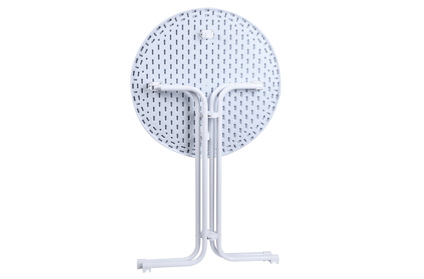 MESA ALTA PLEGABLE EVENTOS CÓCTEL - 80 CM BLANCO + FUNDA BLANCA