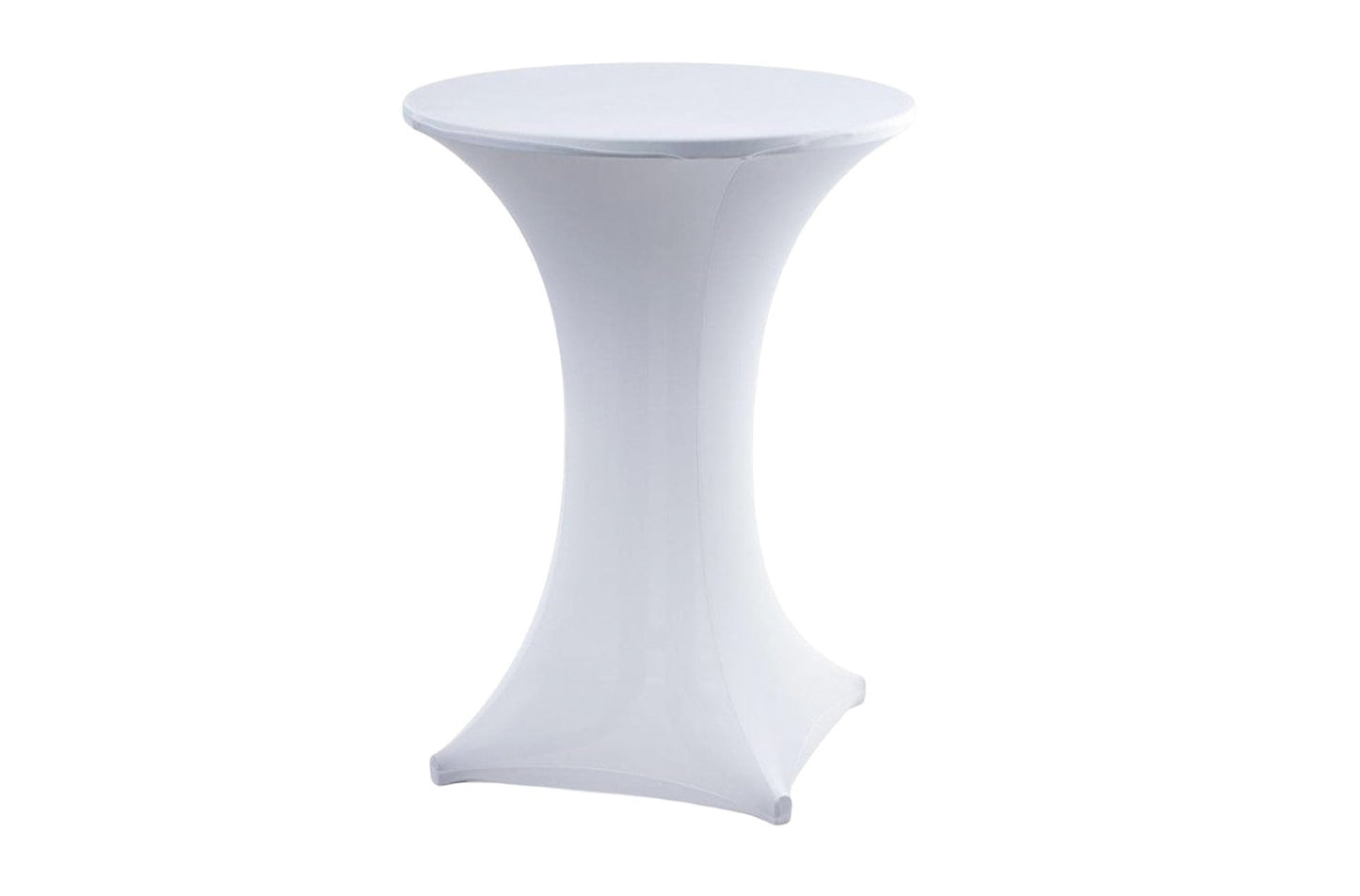 MESA ALTA PLEGABLE EVENTOS CÓCTEL - 80 CM BLANCO + FUNDA BLANCA