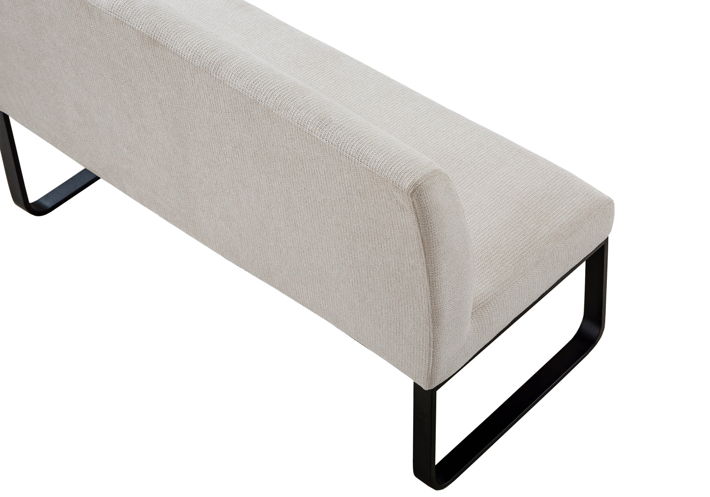 BANCO TAPIZADO CON RESPALDO SHARE TEJIDO BEIGE