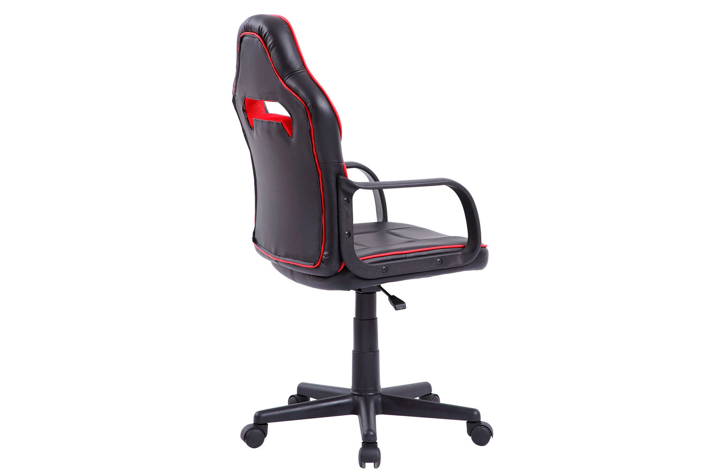 SILLÓN GIRATORIO RACER JUNIOR SÍMIL PIEL NEGRO - ROJO