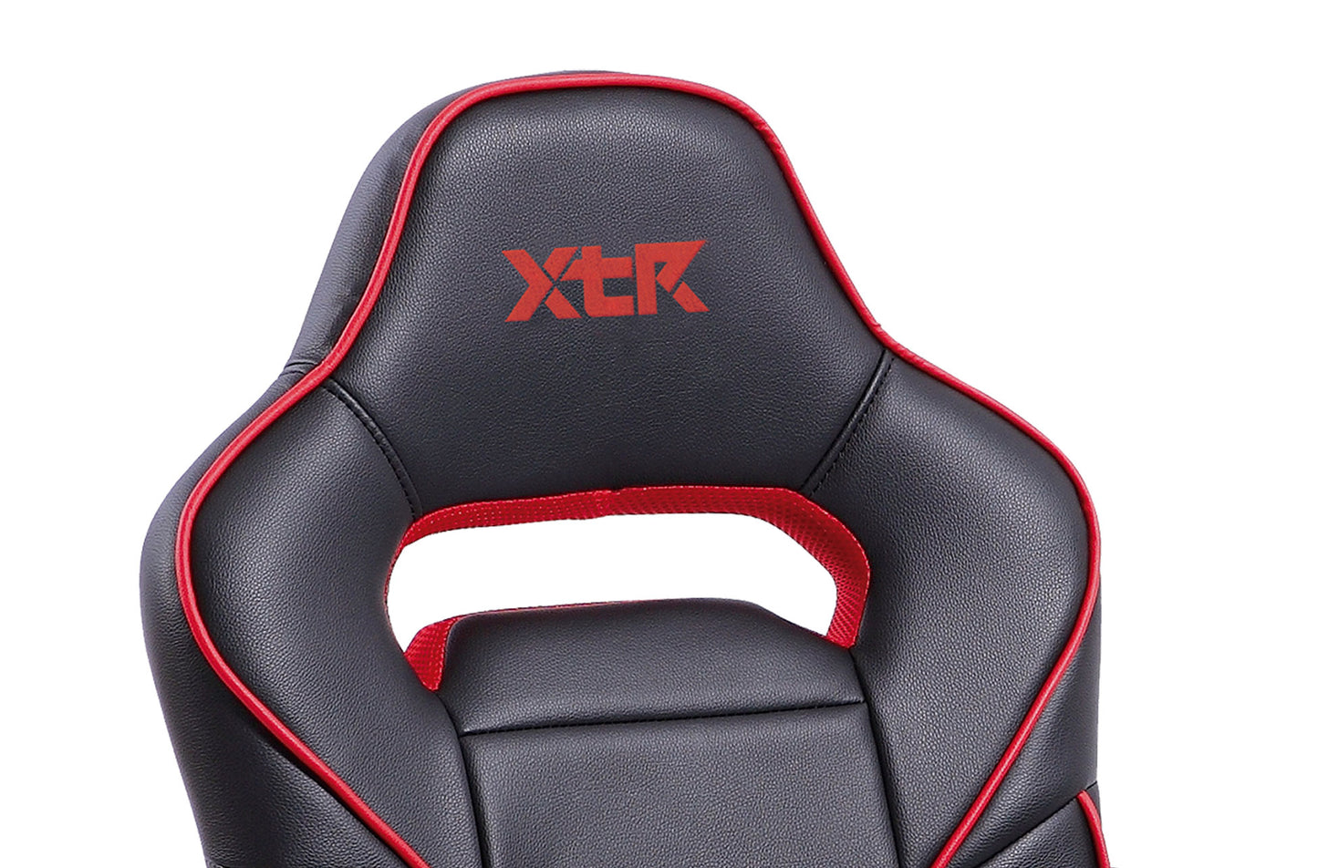 SILLÓN GIRATORIO RACER JUNIOR SÍMIL PIEL NEGRO - ROJO