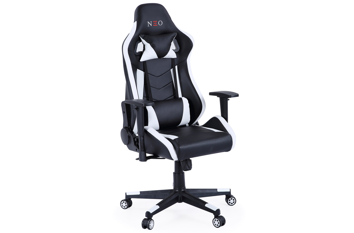 SILLÓN GIRATORIO Y RECLINABLE GAMER CLUTCH NEGRO / BLANCO