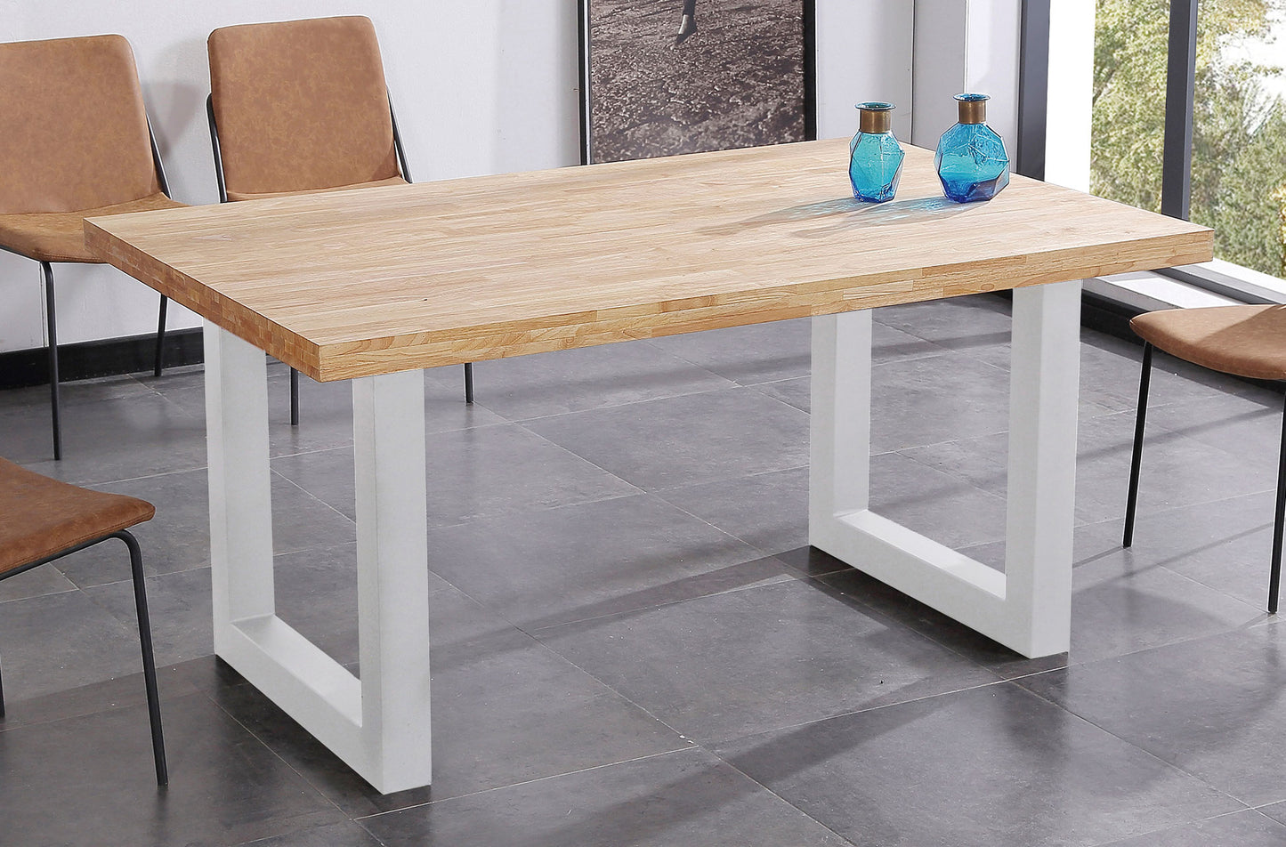 MESA COMEDOR FIJA TORONTO  160 x 100 CM  ROBLE NORDISH / BLANCO