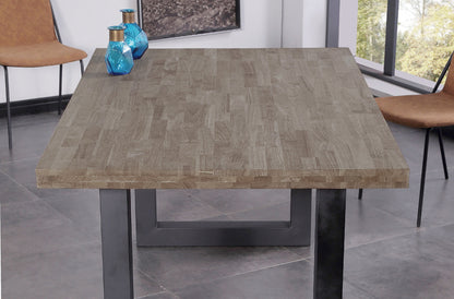 MESA COMEDOR FIJA TORONTO 160 x 100 CM  ROBLE AMERICAN / NEGRO