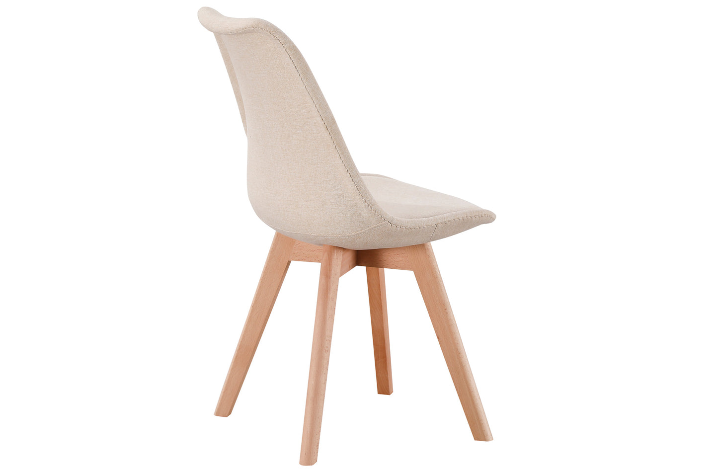 Silla comedor tapizada Bistro tejido beige (Pack 4 unidades)