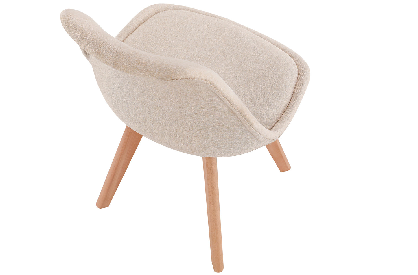 Silla comedor tapizada Bistro tejido beige (Pack 4 unidades)
